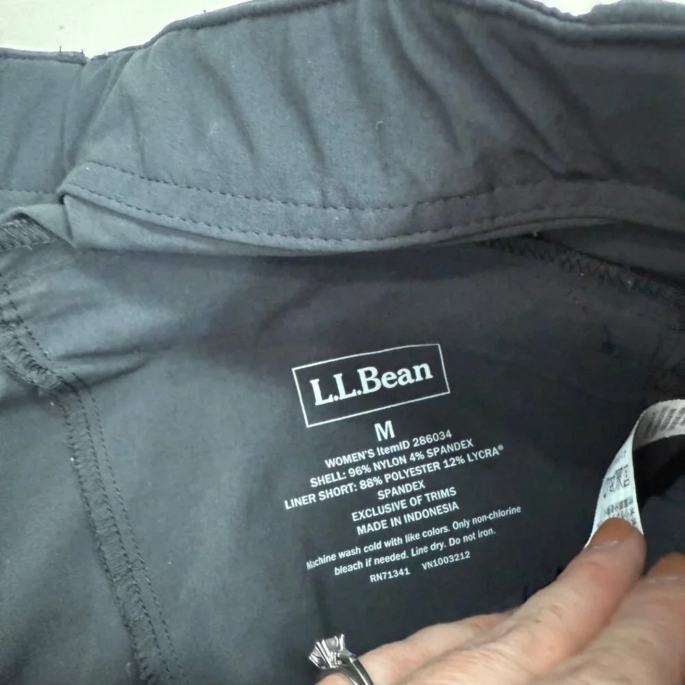 LL Bean Nylon Stretch Cycling Shorts SHELL ONLY NO LINER 286034 Womens sz Medium